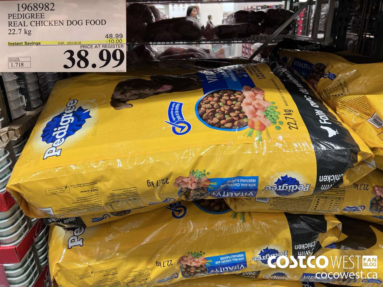 1968982 PEDIGREE REAL CHICKEN DOG FOOD 22.7 kg ($10.00 INSTANT SAVINGS EXPIRES ON 2025-06-08) $38.99