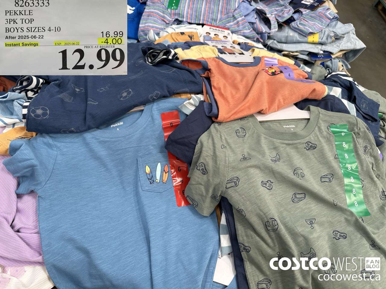 8263333 PEKKLE 3PK TOP BOYS SIZES 4-10 ($4.00 INSTANT SAVINGS EXPIRES ON 2025-06-22) $12.99