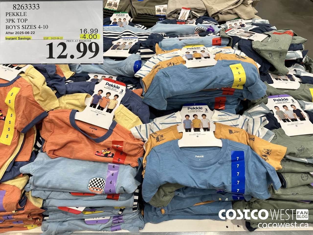 8263333 PEKKLE 3PK TOP BOYS SIZES 4-10 ($4.00 INSTANT SAVINGS EXPIRES ON 2025-06-22) $12.99