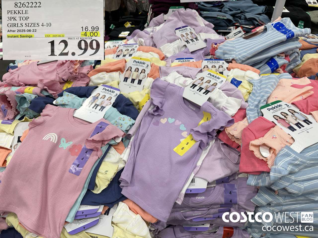 8262222 PEKKLE 3PK TOP GIRLS SIZES 4-10 ($4.00 INSTANT SAVINGS EXPIRES ON 2025-06-22) $12.99