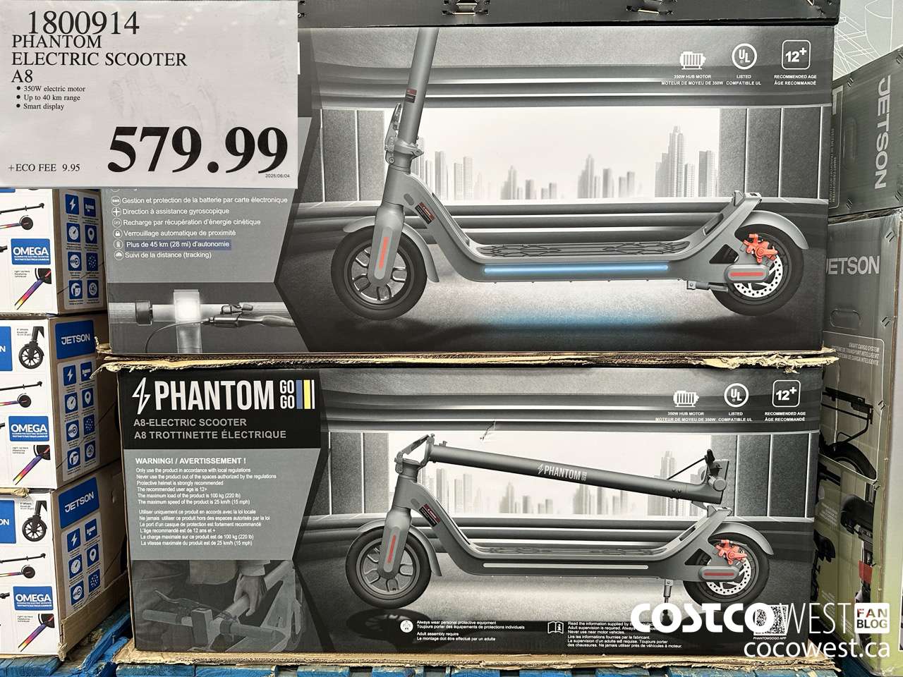 1800914 PHANTOM ELECTRIC SCOOTER A8 $579.99