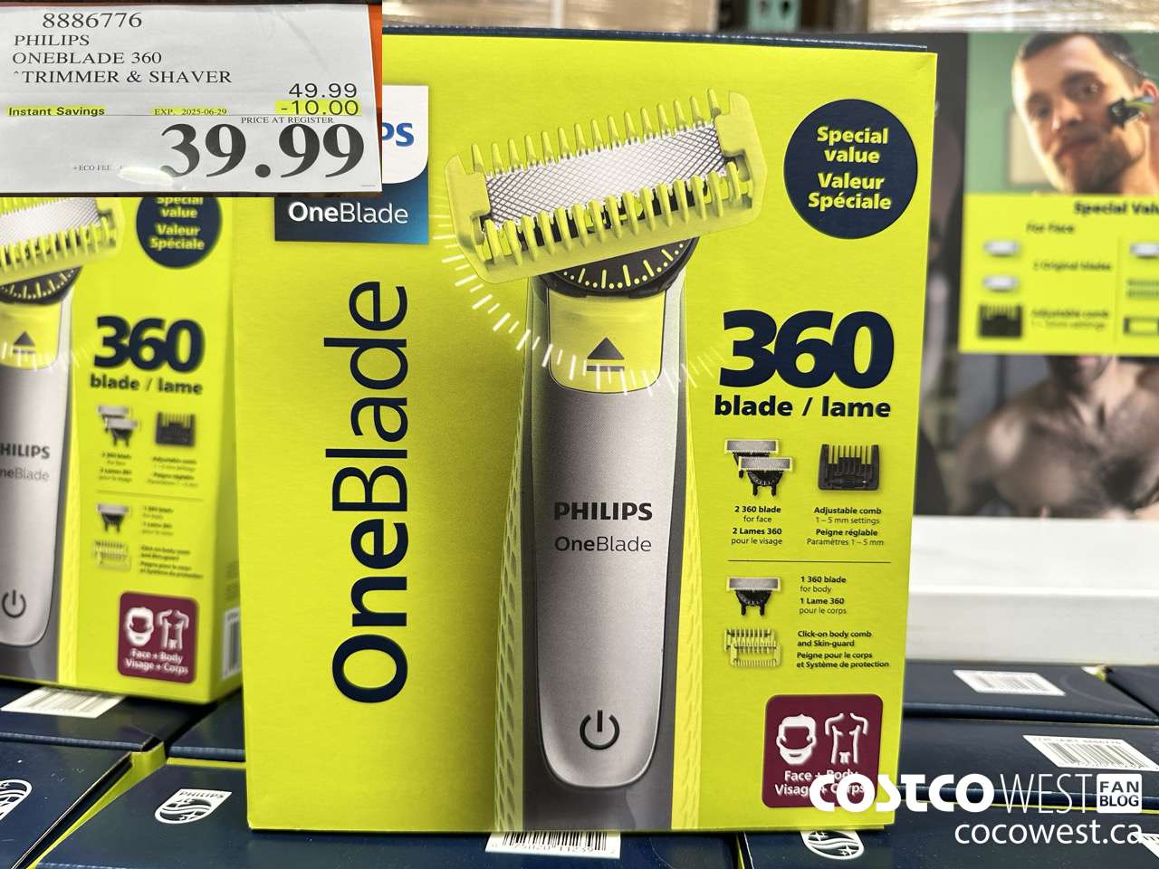 8886776 PHILIPS ONEBLADE 360 TRIMMER & SHAVER ($10.00 INSTANT SAVINGS EXPIRES ON 2025-06-29) $39.99