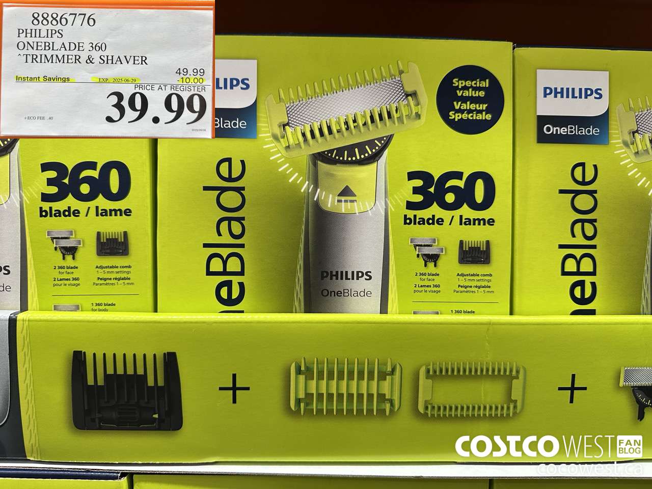 8886776 PHILIPS ONEBLADE 360 TRIMMER & SHAVER ($10.00 INSTANT SAVINGS EXPIRES ON 2025-06-29) $39.99