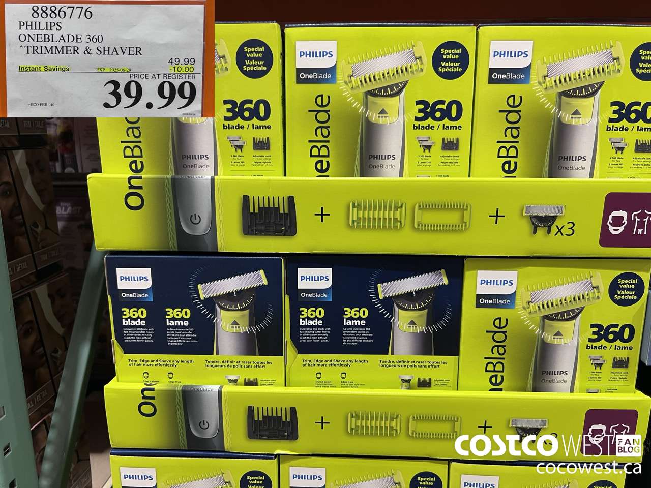 8886776 PHILIPS ONEBLADE 360 TRIMMER & SHAVER ($10.00 INSTANT SAVINGS EXPIRES ON 2025-06-29) $39.99