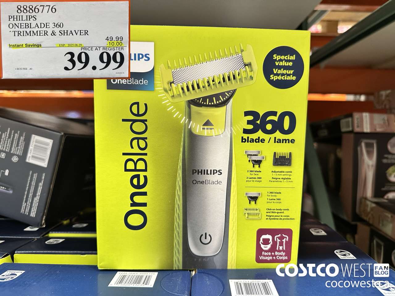 8886776 PHILIPS ONEBLADE 360 TRIMMER & SHAVER ($10.00 INSTANT SAVINGS EXPIRES ON 2025-06-29) $39.99