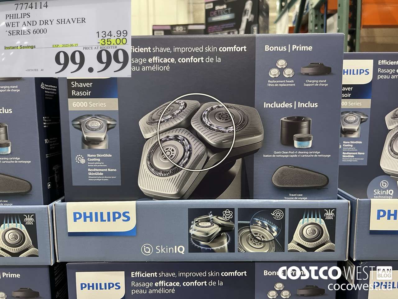 7774114 PHILIPS WET AND DRY SHAVER SERIES 6000 ($35.00 INSTANT SAVINGS EXPIRES ON 2025-06-15) $99.99
