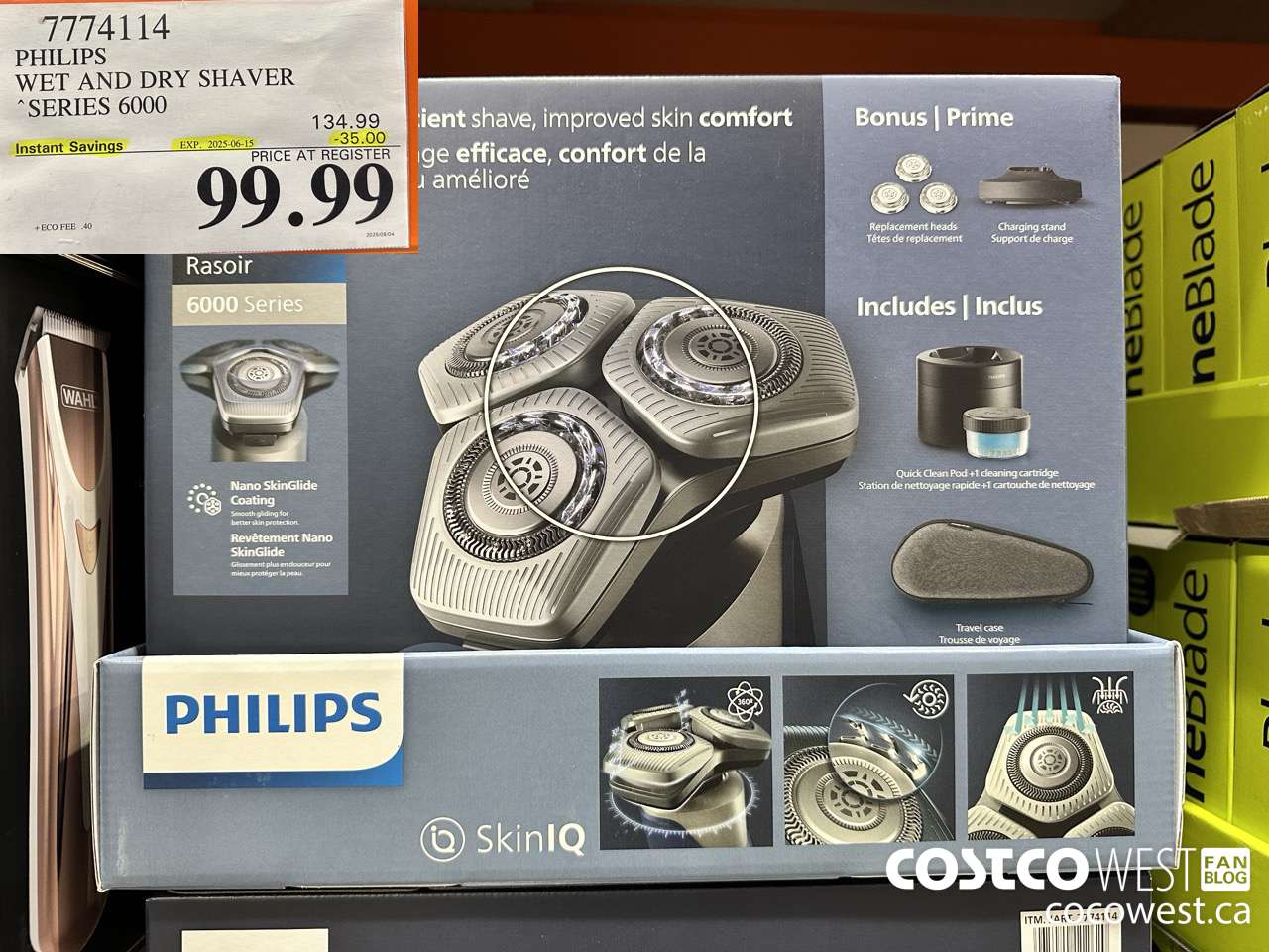 7774114 PHILIPS WET AND DRY SHAVER SERIES 6000 ($35.00 INSTANT SAVINGS EXPIRES ON 2025-06-15) $99.99