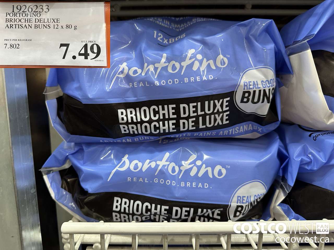 1926233 PORTOFINO BRIOCHE DELUXE ARTISAN BUNS 12 X 80G $7.49