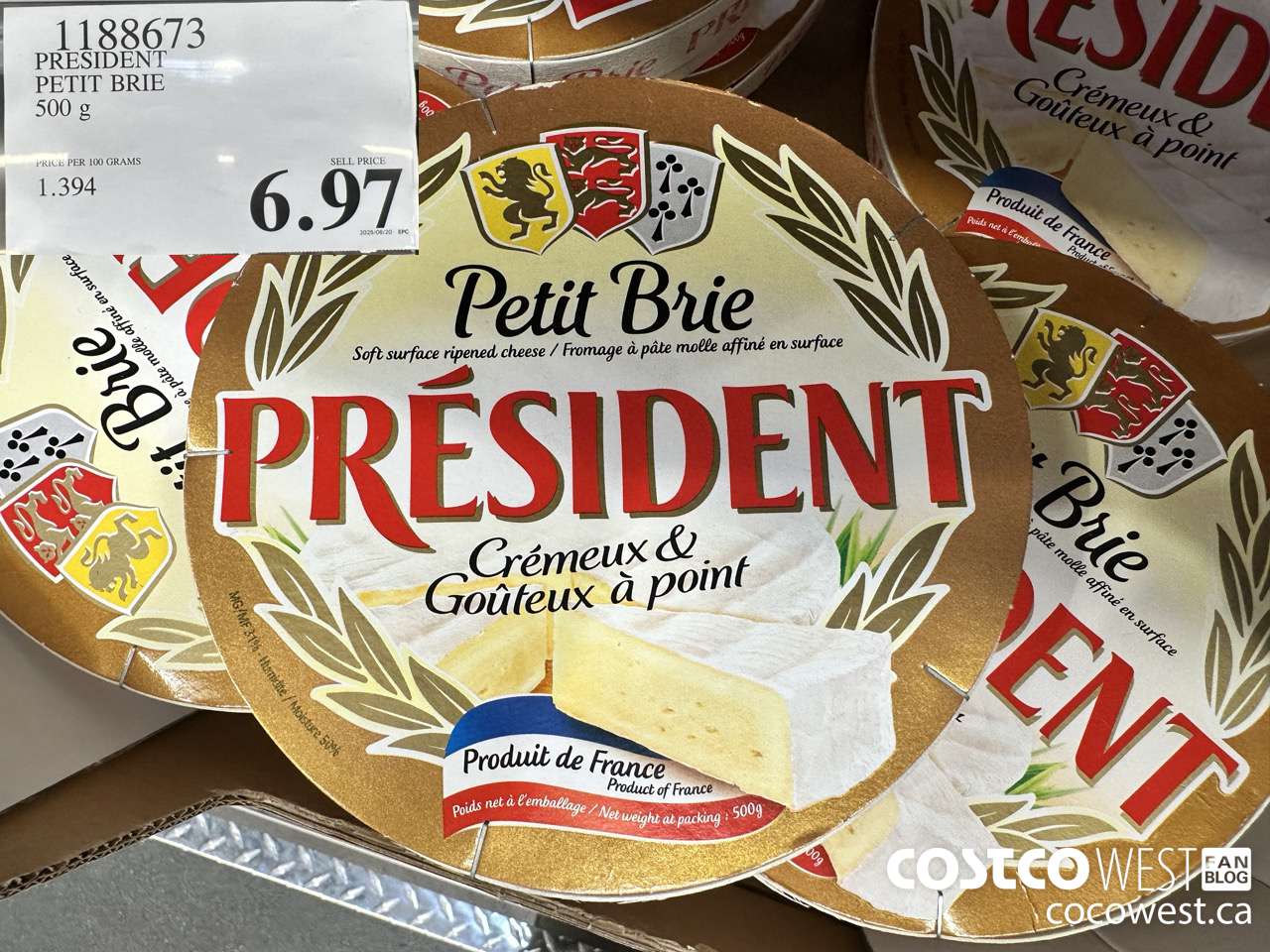 1188673 PRESIDENT PETIT BRIE 500 g $6.97