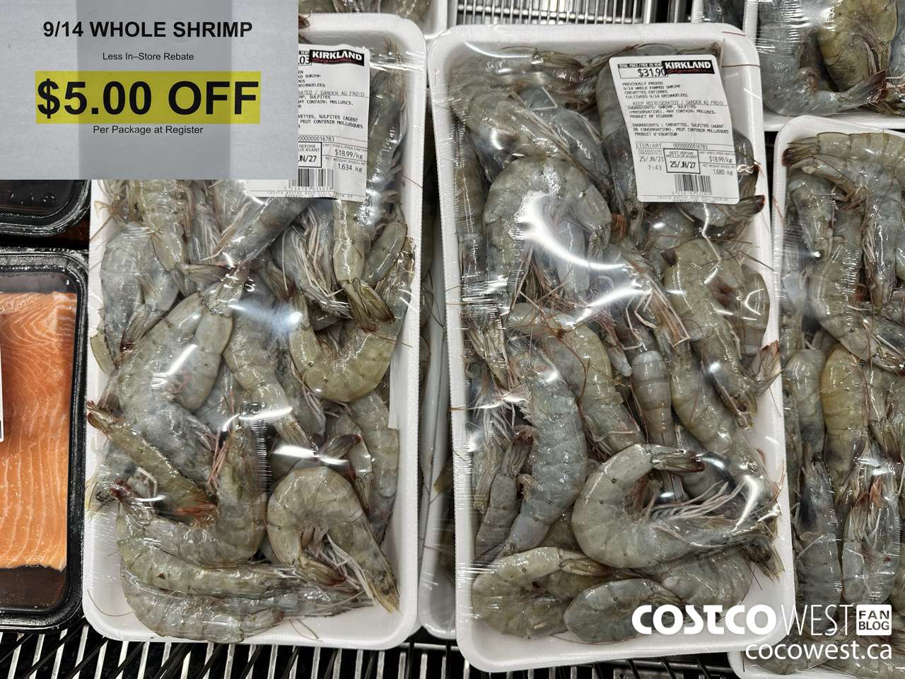 16783 PREVIOUSLY FROZEN 9/14 WHOLE FARMED SHRIMP ($5.00 INSTANT SAVINGS)