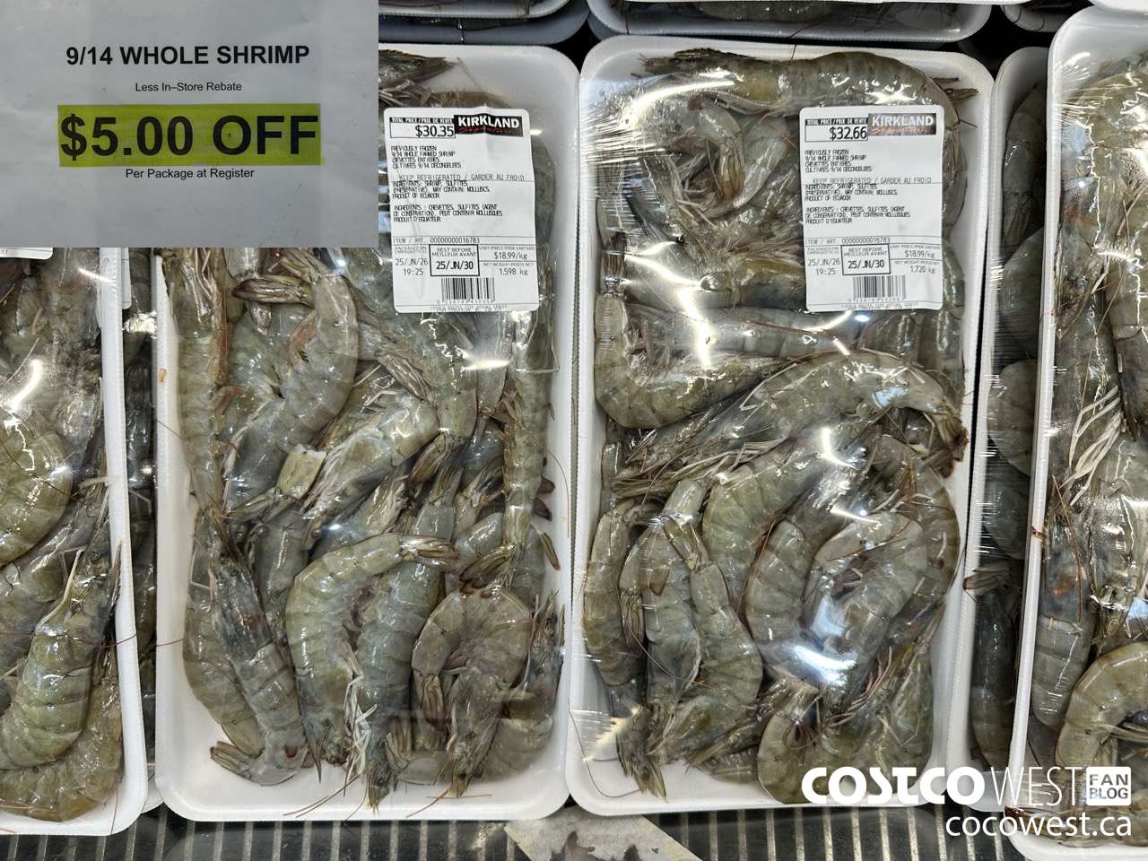 16783 PREVIOUSLY FROZEN 9/14 WHOLE FARMED SHRIMP ($5.00 INSTANT SAVINGS)