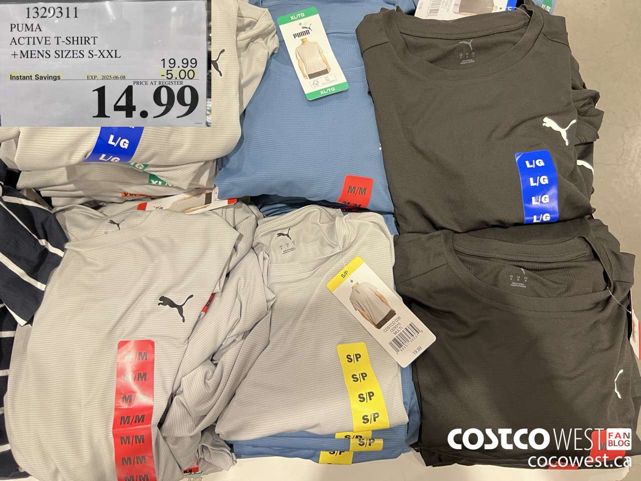 1329311 PUMA ACTIVE T-SHIRT MENS SIZES S-XXL ($5.00 INSTANT SAVINGS EXPIRES ON 2025-06-08) $14.99