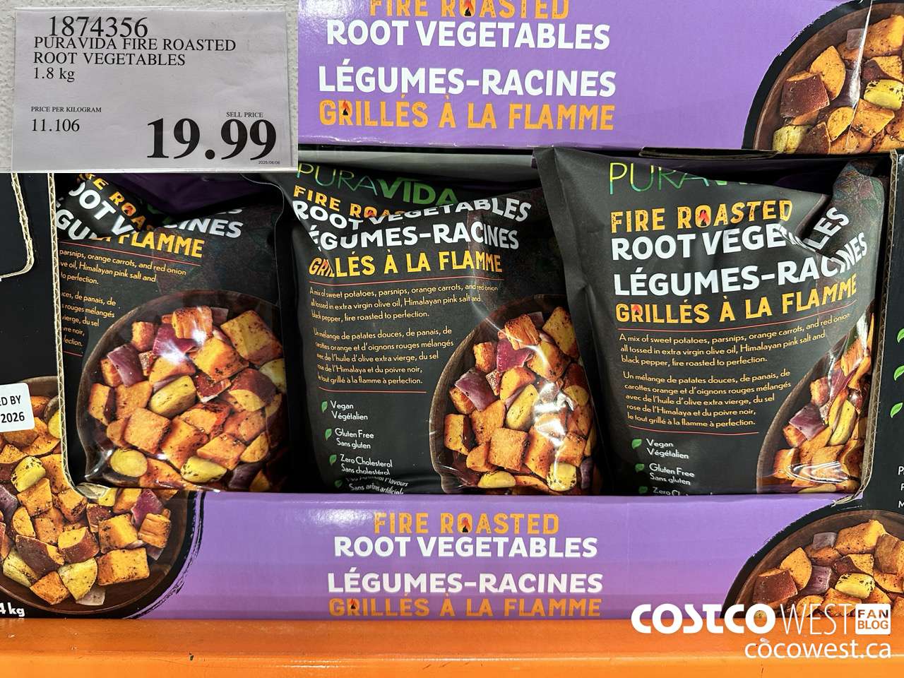 1874356 PURAVIDA FIRE ROASTED ROOT VEGETALES 1.8KG $19.99