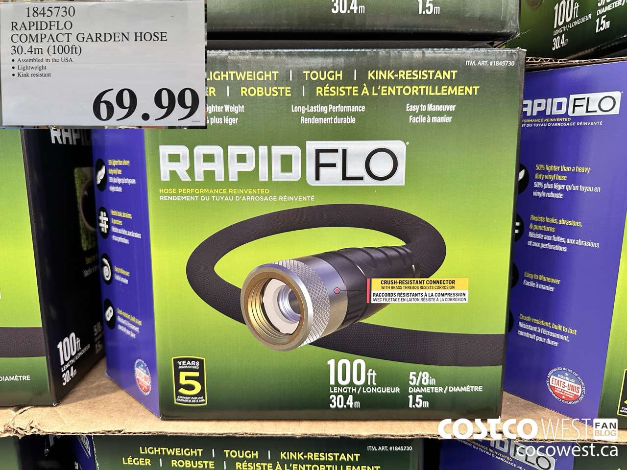 1845730 RAPiDOFLO COMPACT GARDEN HOSE 30.4m (100ft) $69.99