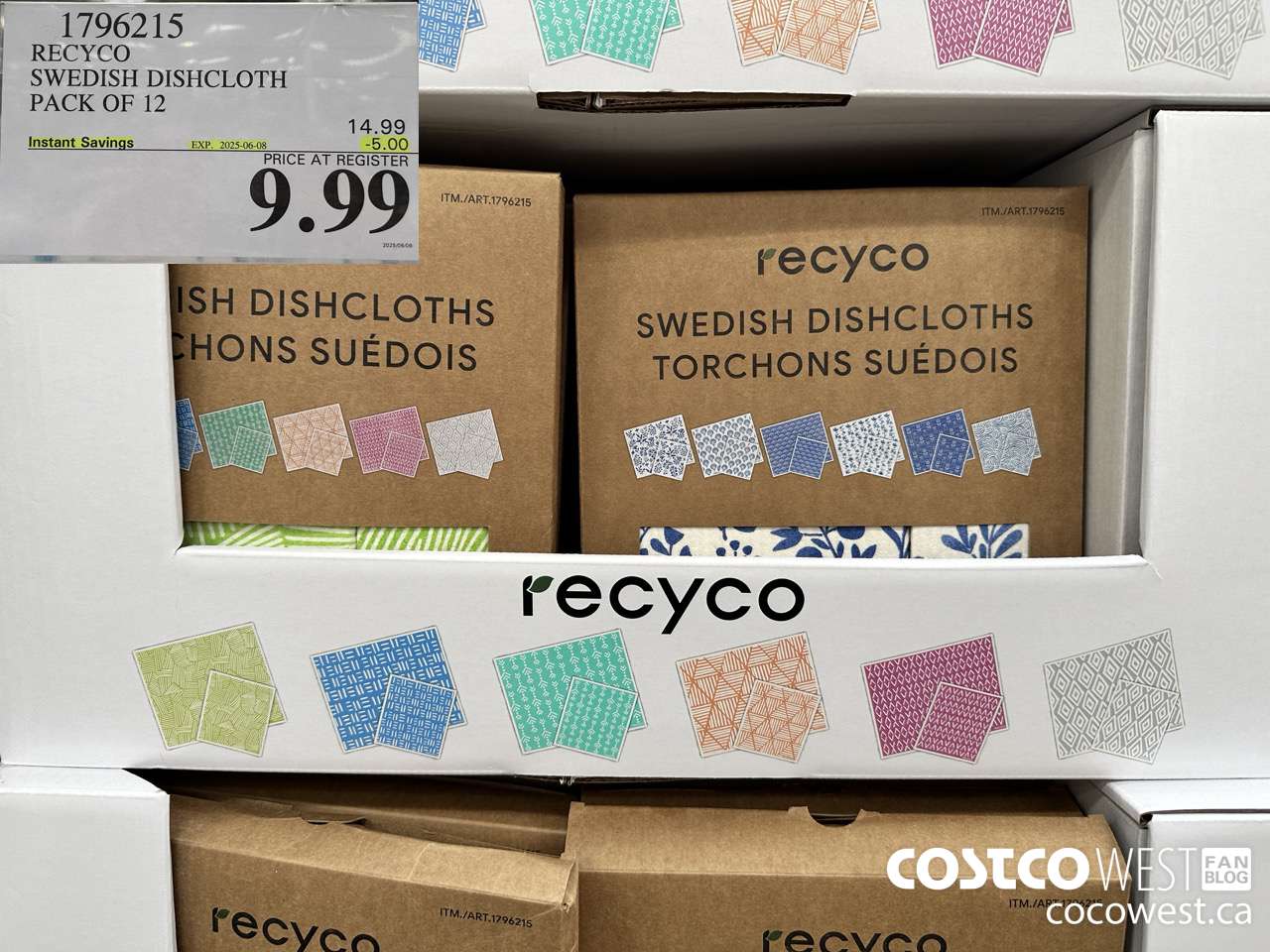 1796215 RECYCO SWEDISH DISHCLOTH PACK OF 12 ($5.00 INSTANT SAVINGS EXPIRES ON 2025-06-08) $9.99