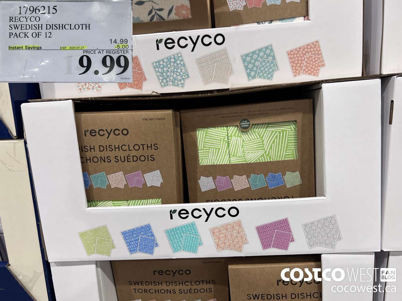 1796215 RECYCO SWEDISH DISHCLOTH PACK OF 12 ($5.00 INSTANT SAVINGS EXPIRES ON 2025-07-27) $9.99