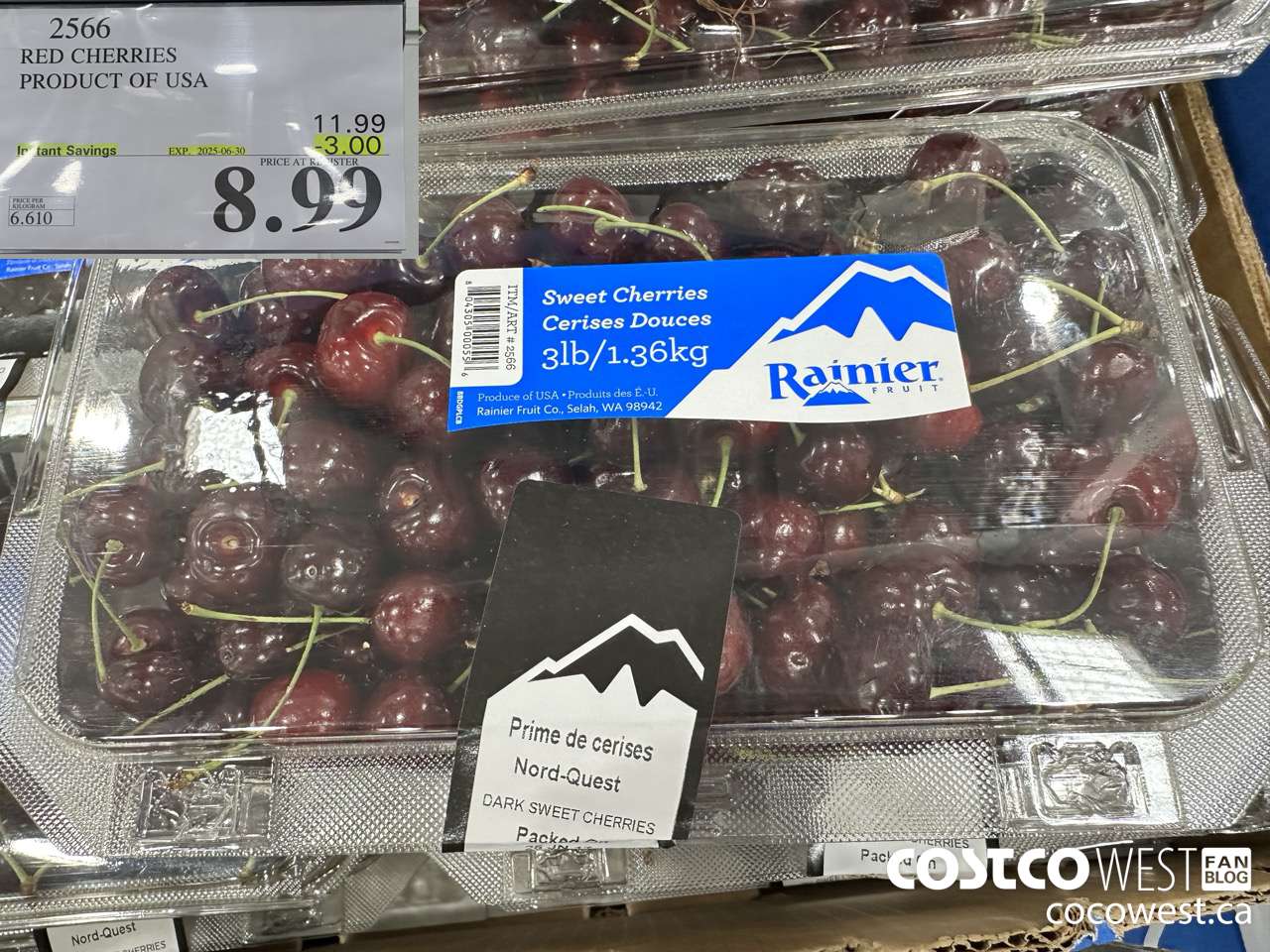 2566 RED CHERRIES PRODUCT OF USA ($3.00 INSTANT SAVINGS EXPIRES ON 2024-06-30) $8.99