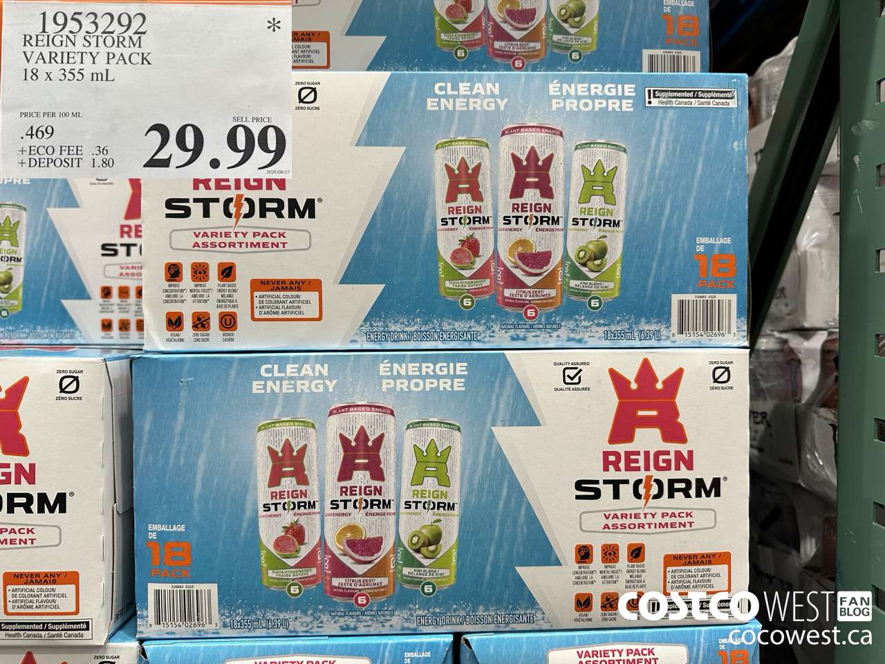 1953292 REIGN STORM VARIETY PACK 18 X 355ML $29.99