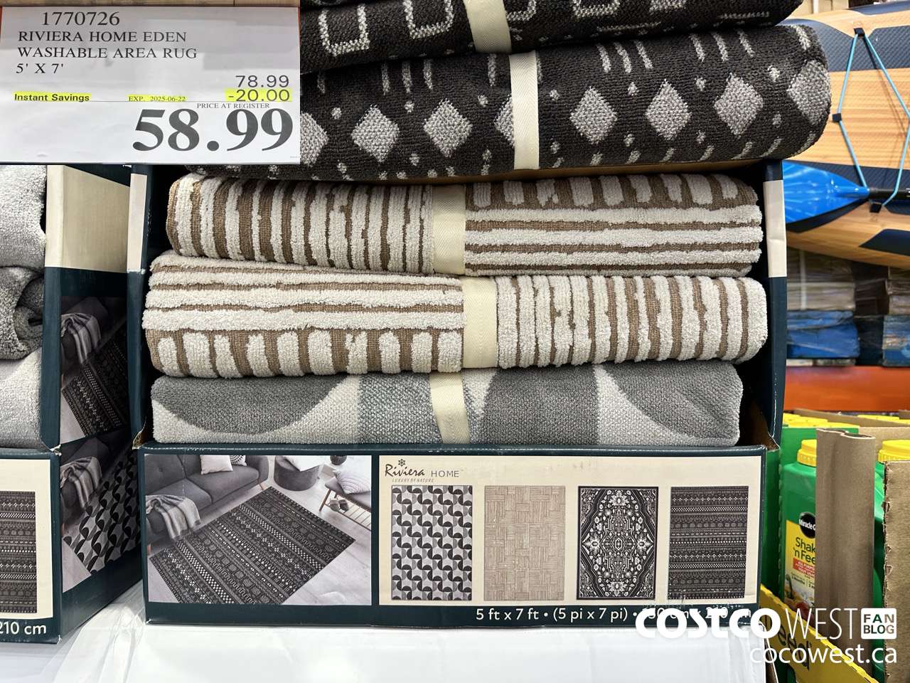 1770726 RIVIERA HOME EDEN WASHABLE AREA RUG 5' X 7' ($20.00 INSTANT SAVINGS EXPIRES ON 2025-06-22) $58.99