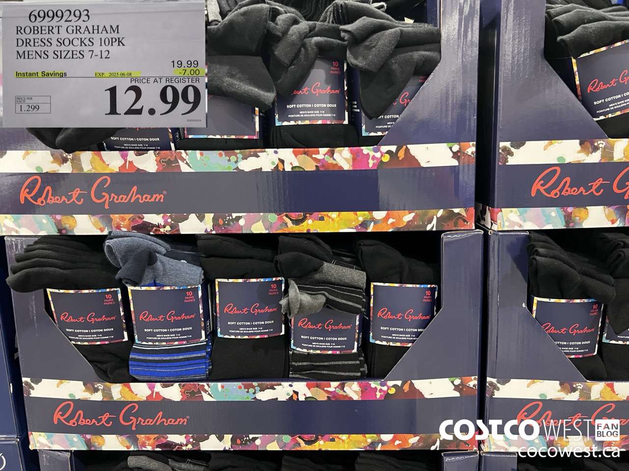 6999293 ROBERT GRAHAM DRESS SOCKS 10PK MENS SIZES 7-12 ($7.00 INSTANT SAVINGS EXPIRES ON 2025-06-08) $12.99