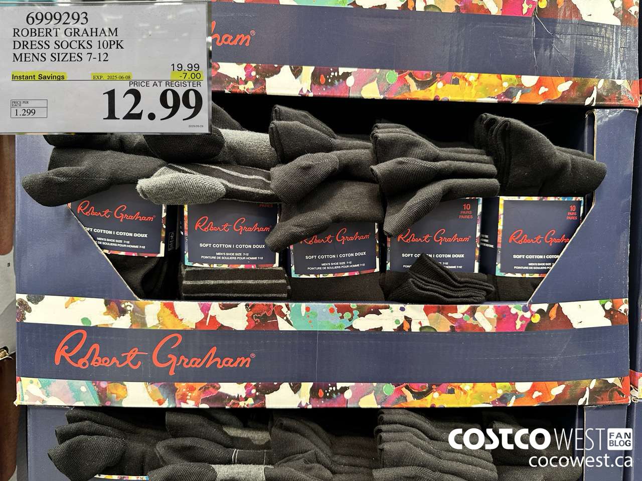 6999293 ROBERT GRAHAM DRESS SOCKS 10PK MENS SIZES 7-12 ($7.00 INSTANT SAVINGS EXPIRES ON 2025-06-08) $12.99