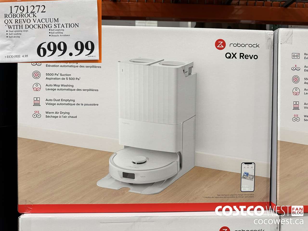 1791272 ROBOROCK QX REVO VACUUM WITH DOCKING STATION $699.99