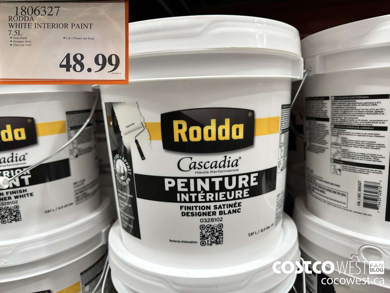 1806327 RODDA WHITE INTERIOR PAINT 7.5L $48.99