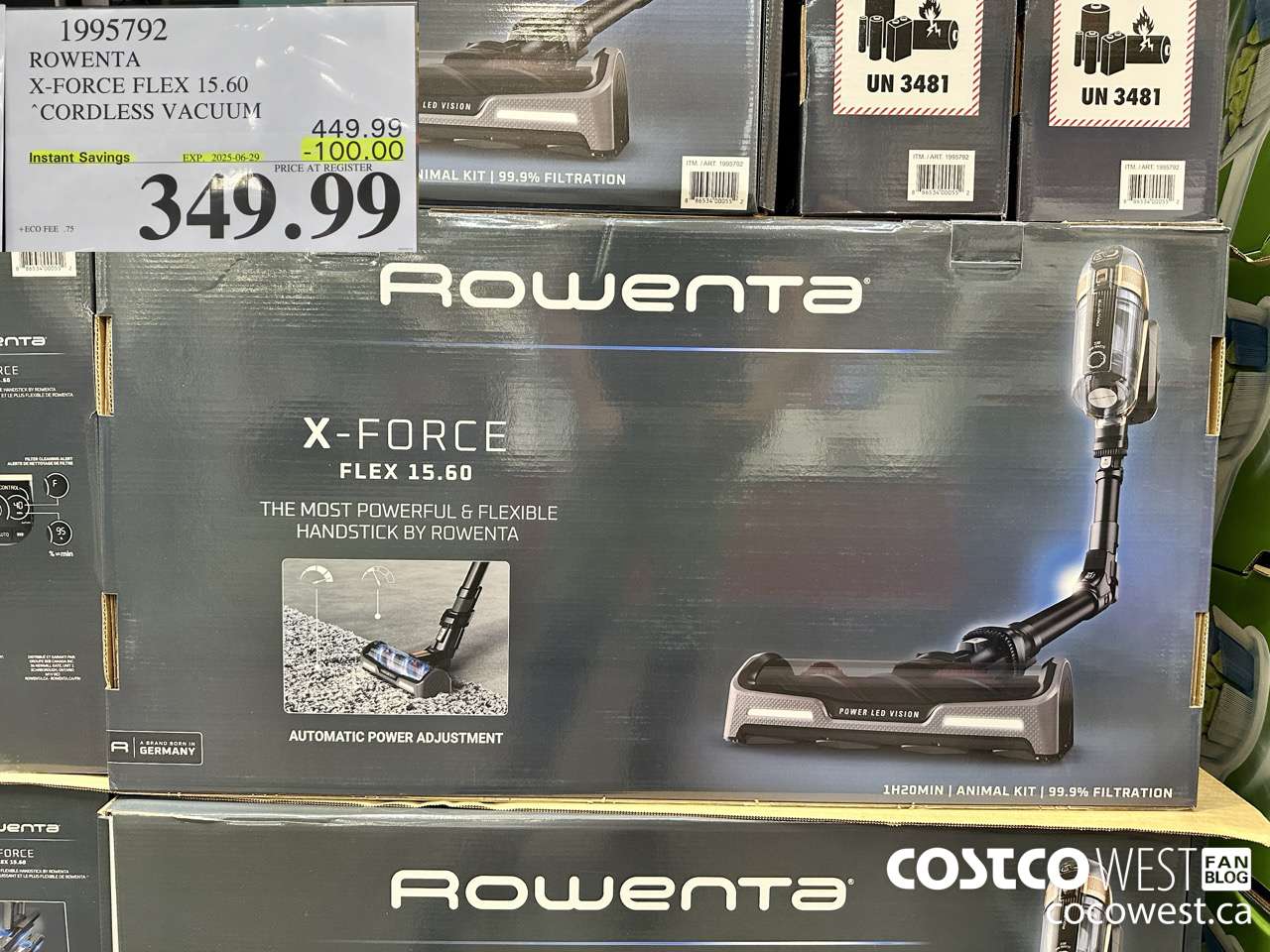 1995792 ROWENTA X-FORCE FLEX 15.60 CORDLESS VACUUM ($100.00 INSTANT SAVINGS EXPIRES ON 2025-06-29) $349.99