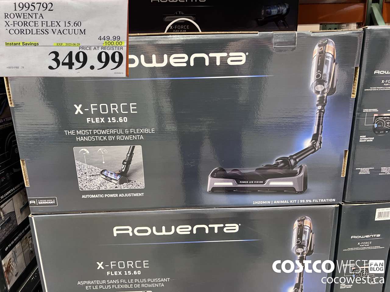 1995792 ROWENTA X-FORCE FLEX 15.60 CORDLESS VACUUM ($100.00 INSTANT SAVINGS EXPIRES ON 2025-06-29) $349.99
