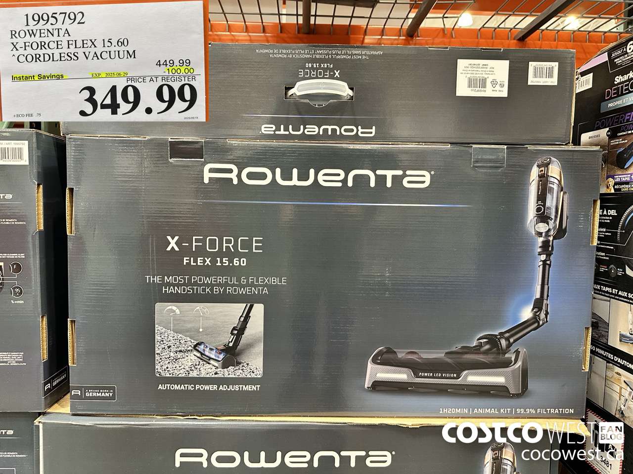 1995792 ROWENTA X-FORCE FLEX 15.60 CORDLESS VACUUM ($100.00 INSTANT SAVINGS EXPIRES ON 2025-06-29) $349.99