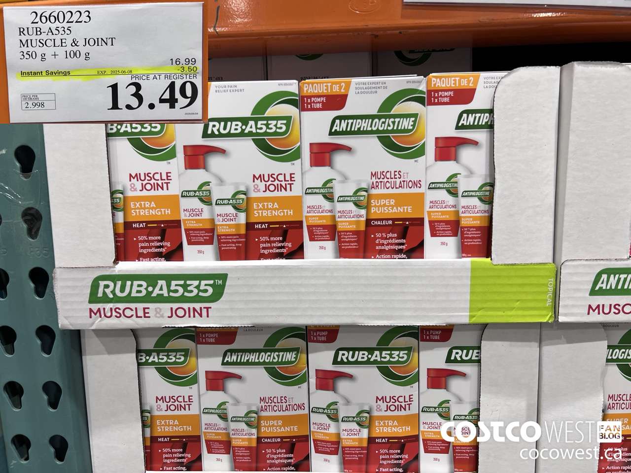 2660223 RUB-A535 MUSCLE & JOINT 350G + 100G ($3.50 INSTANT SAVINGS EXPIRES ON 2025-06-08) $13.49