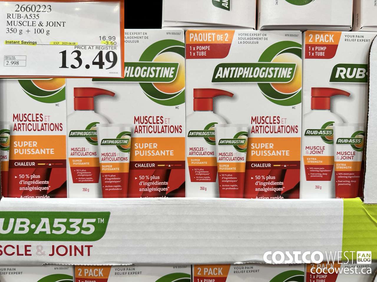 2660223 RUB-A535 MUSCLE & JOINT 350G + 100G ($3.50 INSTANT SAVINGS EXPIRES ON 2025-06-08) $13.49