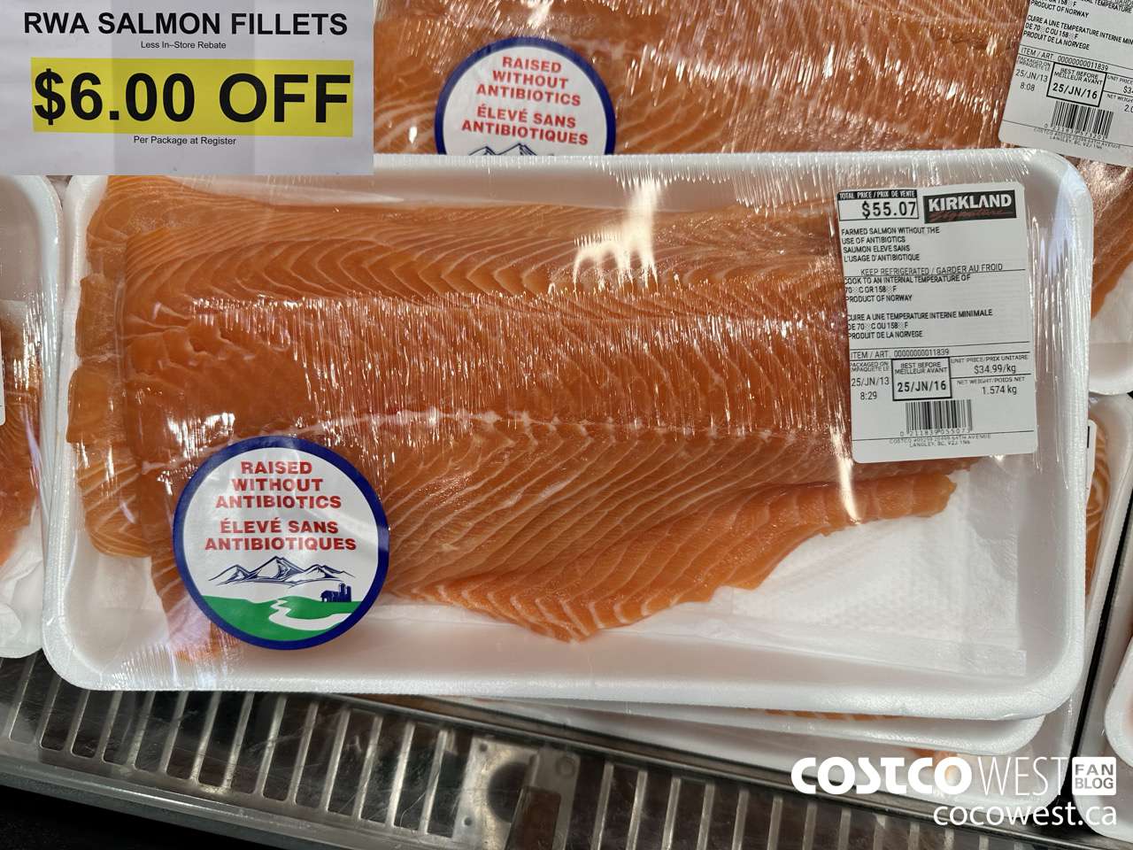 11839 RWA SALMON FILLETS ($6.00 INSTANT SAVINGS)