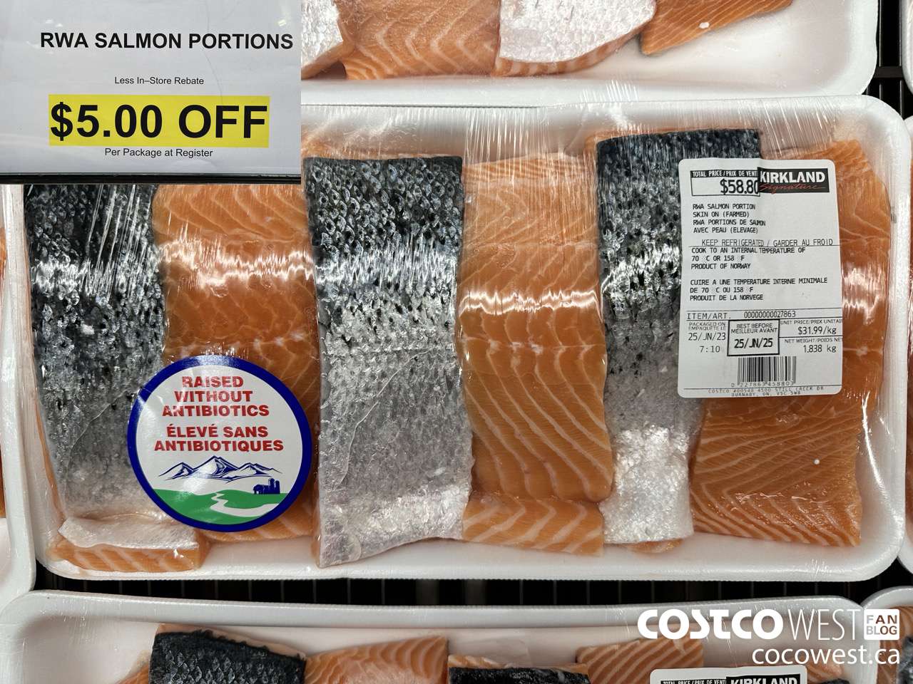 11839 RWA SALMON FILLETS ($5.00 INSTANT SAVINGS)