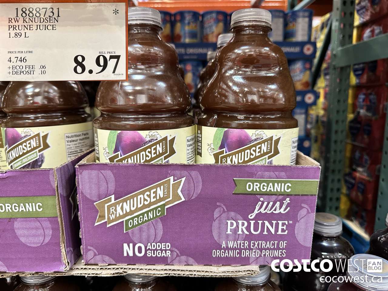 1888731 RW KNUDSEN PRUNE JUICE 1.89L $8.97