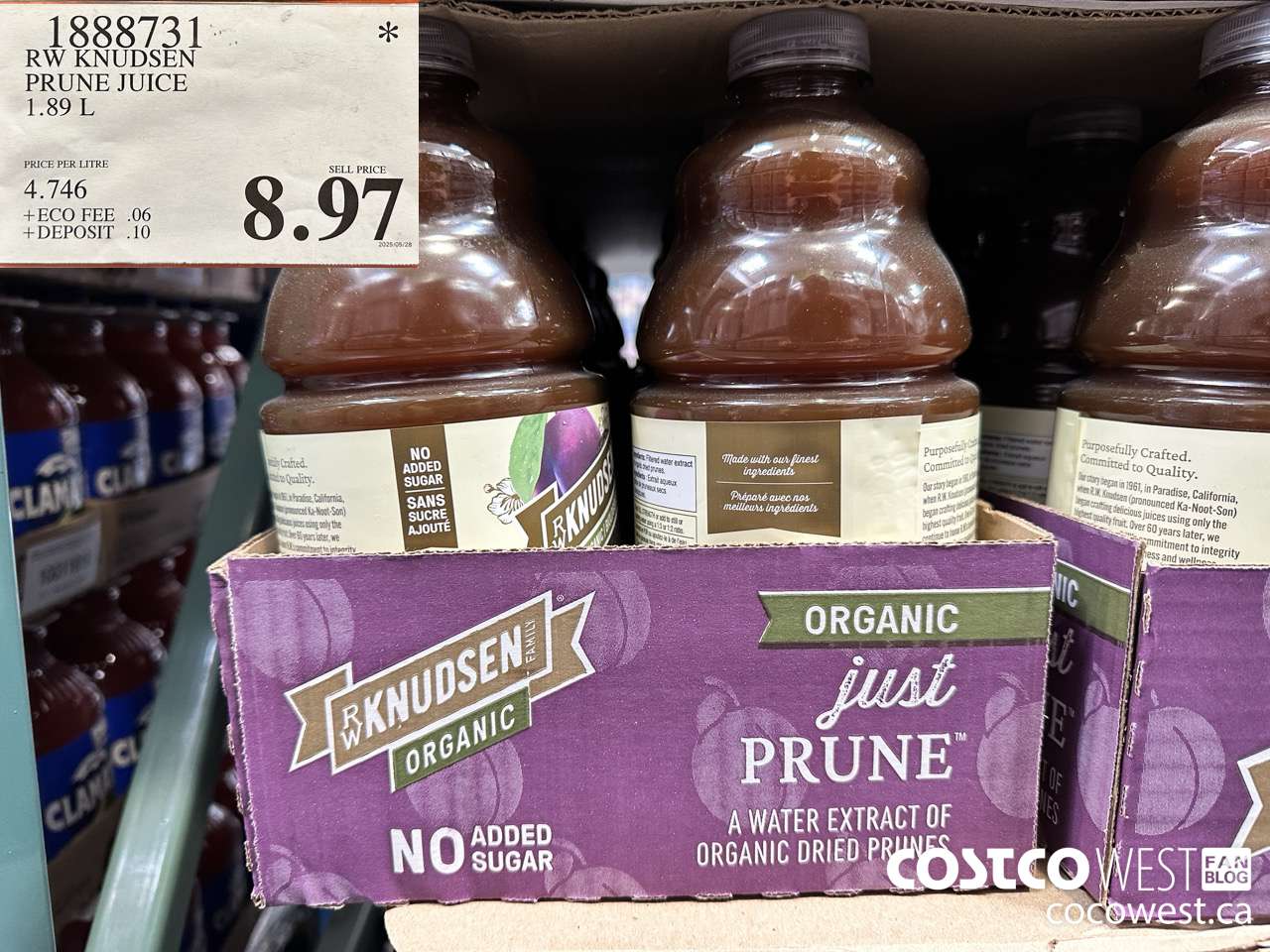 1888731 RW KNUDSEN PRUNE JUICE 1.89L $8.97