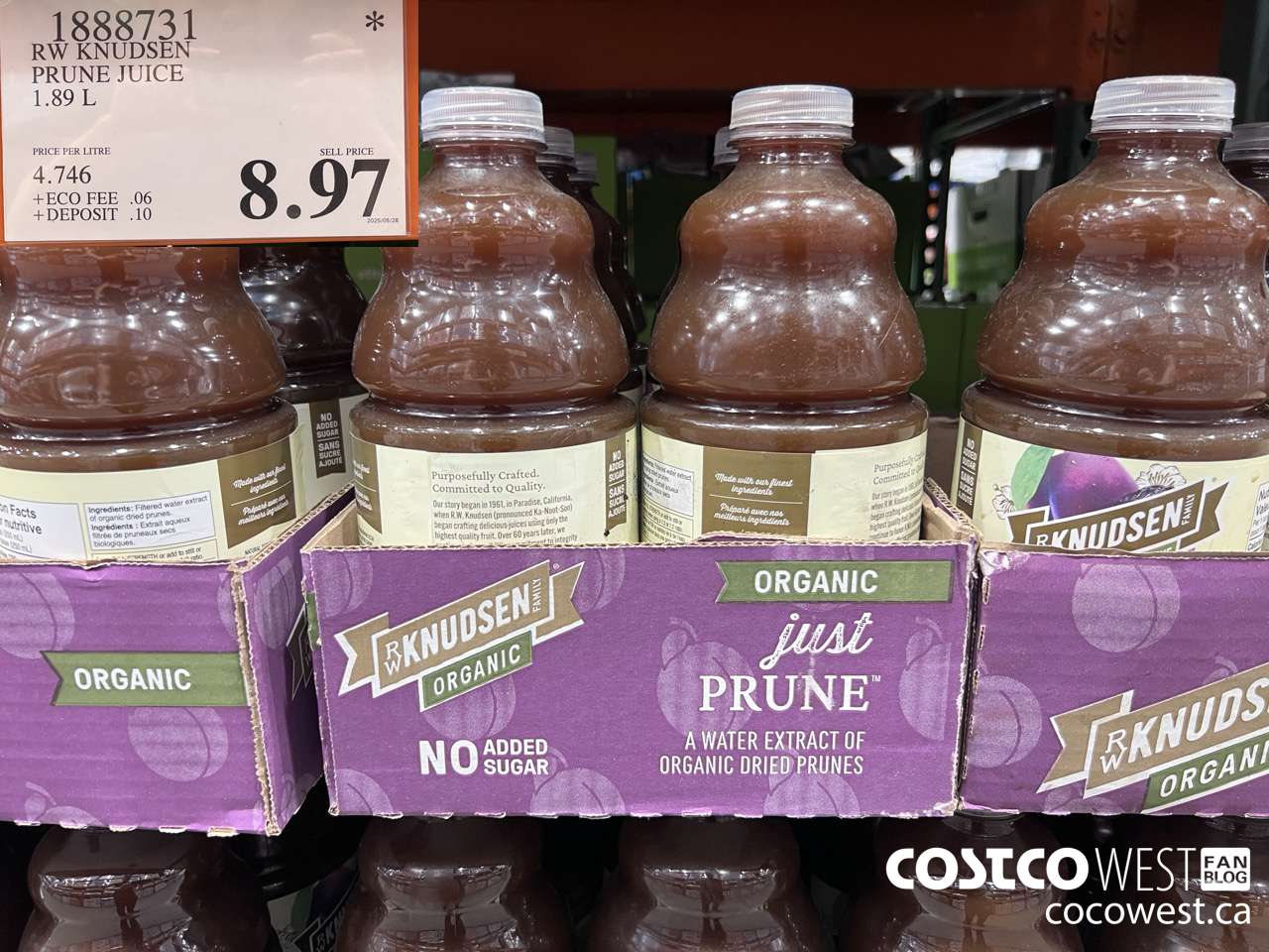 1888731 RW KNUDSEN PRUNE JUICE 1.89L $8.97