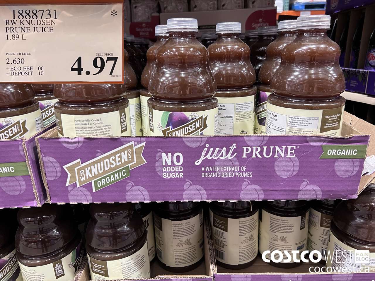 1888731 RW KNUDSEN PRUNE JUICE 1.89L $4.97