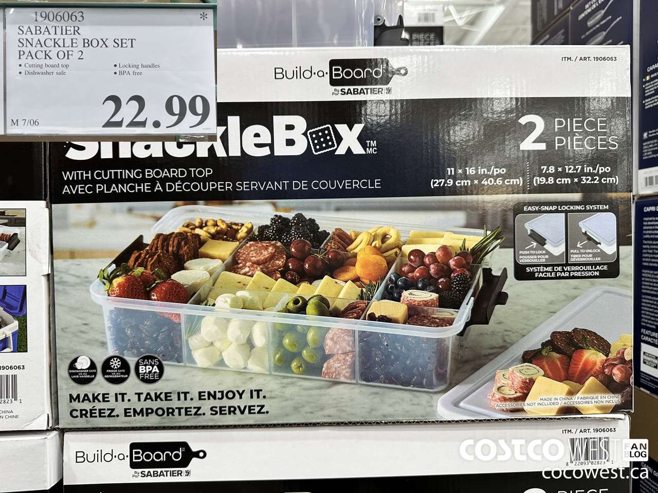 1906063 SABATIER SNACKLE BOX SET PACK OF 2 $22.99