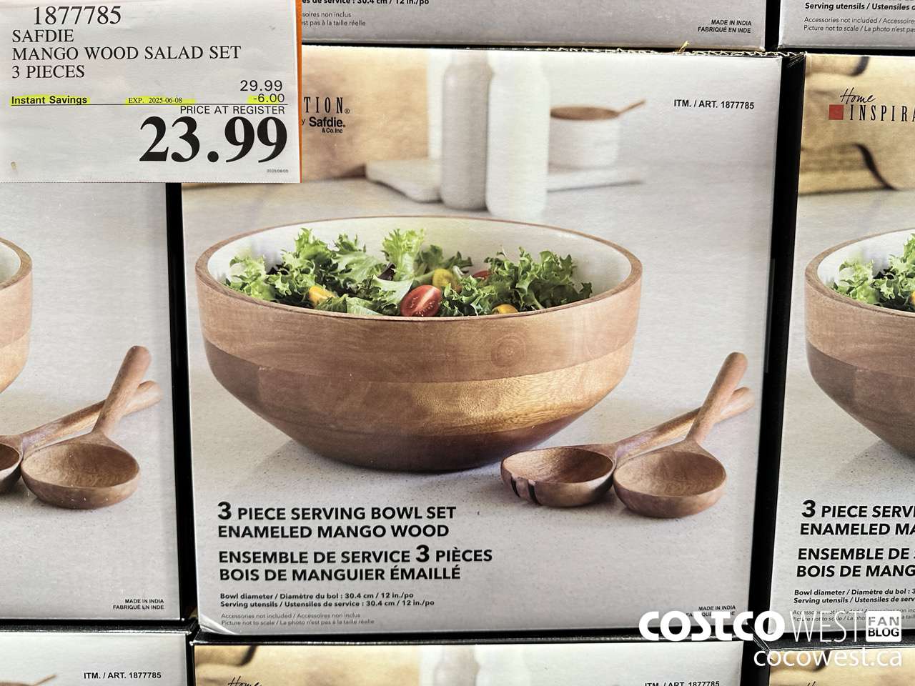 1877785 SAFDIE MANGO WOOD SALAD SET 3 PIECES ($6.00 INSTANT SAVINGS EXPIRES ON 2025-06-08) $23.99