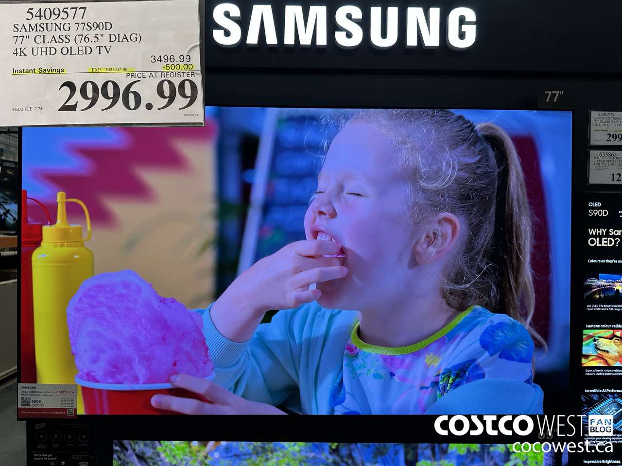 5409577 SAMSUNG 77S90D 77