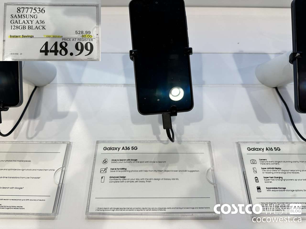 8777536 SAMSUNG GALAXY A36 128GB BLACK ($80.00 INSTANT SAVINGS EXPIRES ON 2025-07-04) $448.99