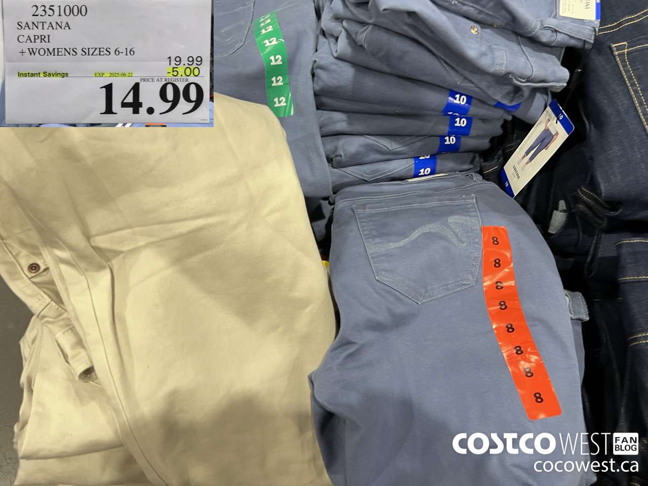 2351000 SANTANA CAPRI LADIES SIZES 6-16 ($5.00 INSTANT SAVINGS EXPIRES ON 2025-06-22) $14.99