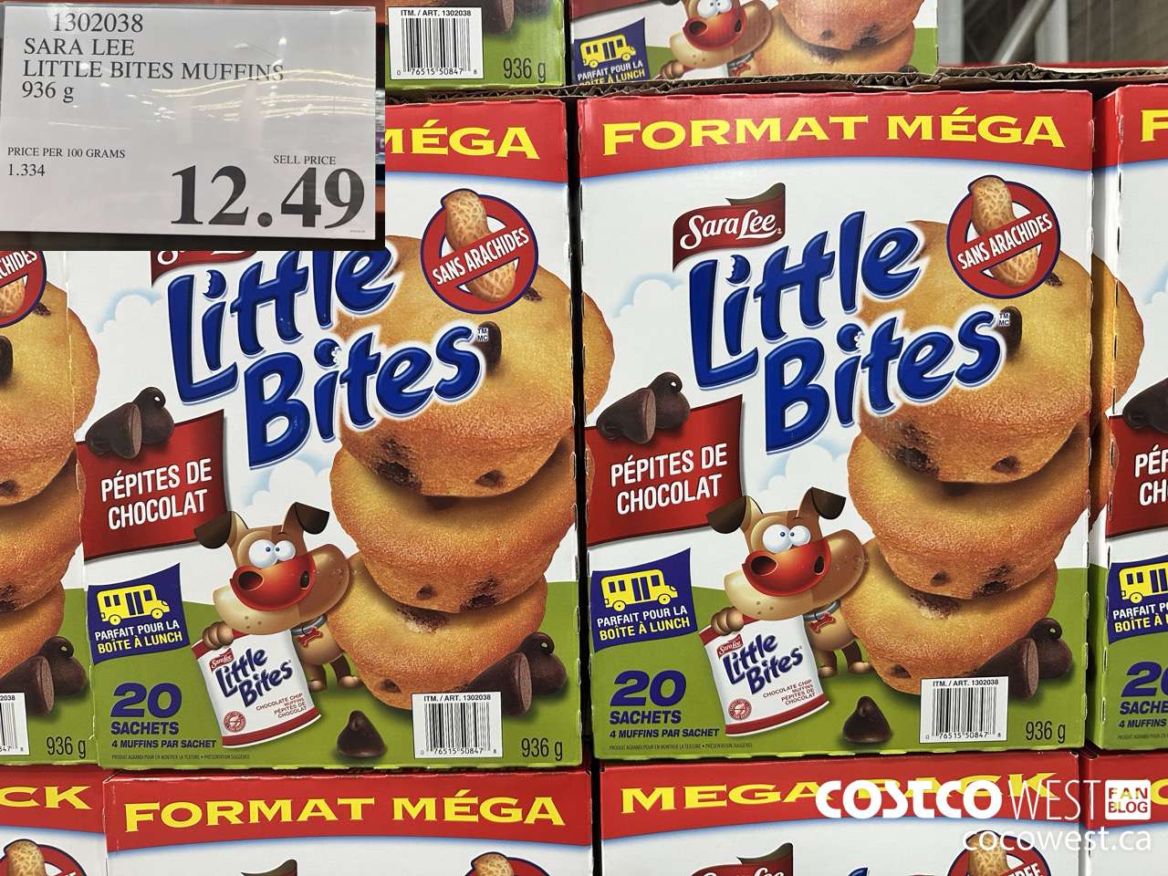 1302038 SARA LEE LITTLE BITES 936 G $12.49