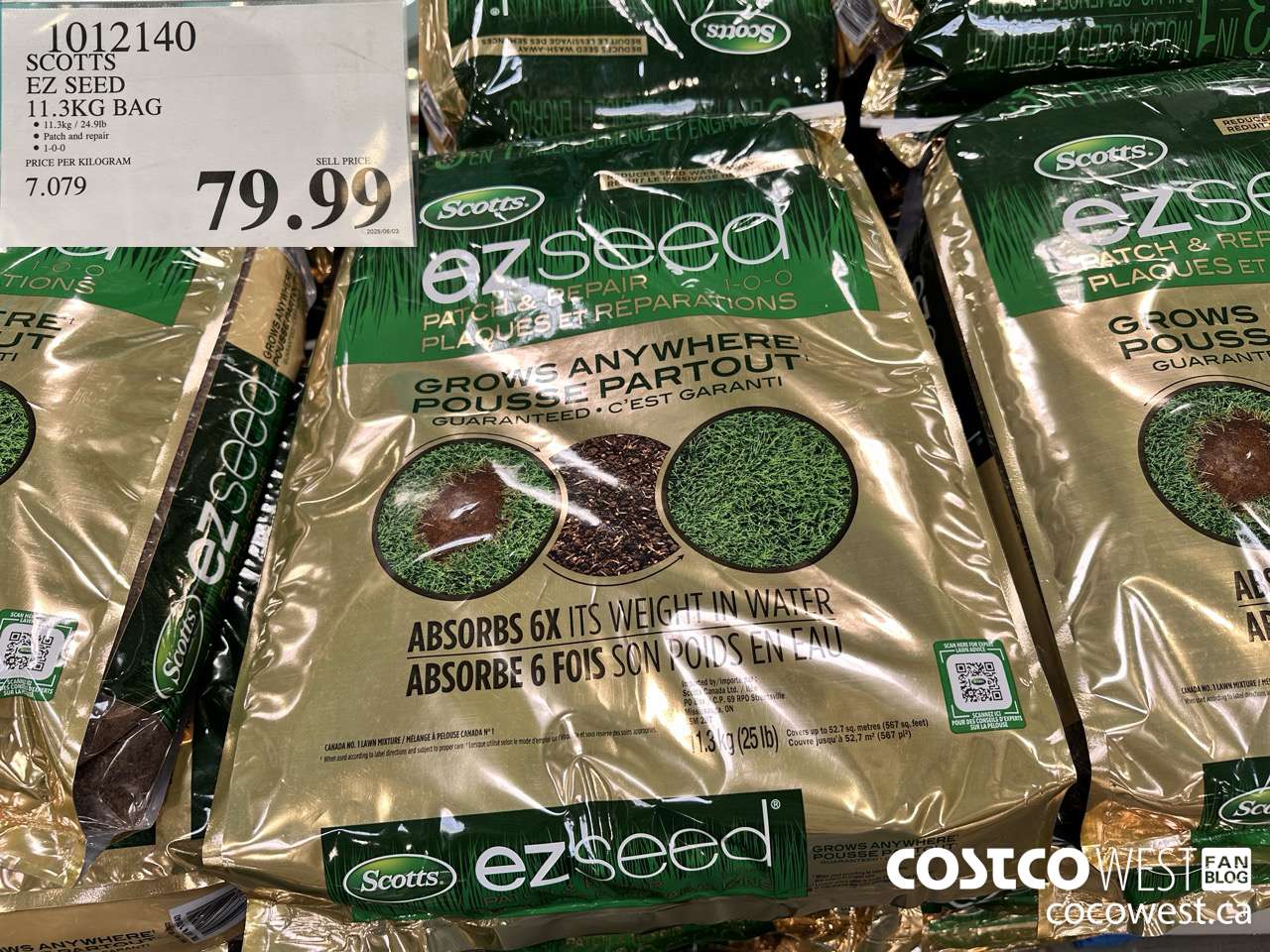 1012140 SCOTTS EZ SEED 11.3KG BAG $79.99