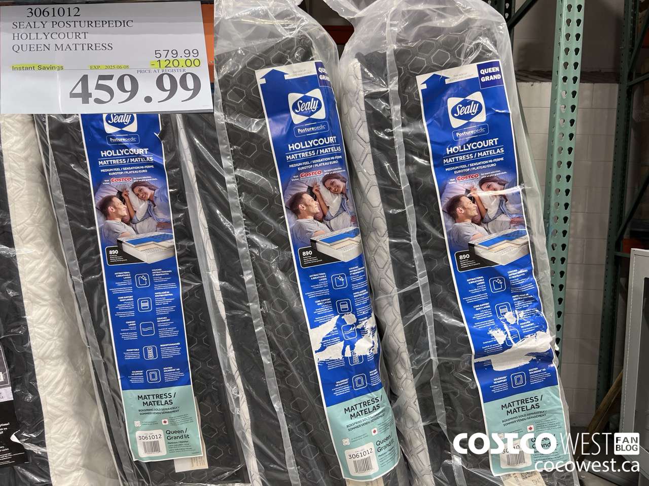 3061012 SEALY POSTUREPEDIC HOLLYCOURT QUEEN MATTRESS ($120.00 INSTANT SAVINGS EXPIRES ON 2025-06-08) $459.99