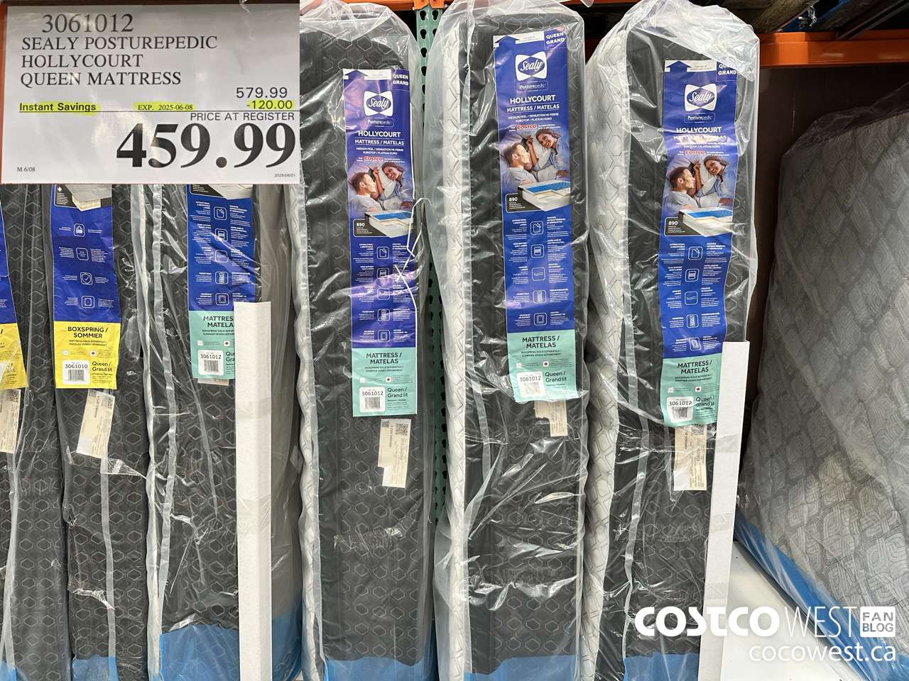 3061012 SEALY POSTUREPEDIC HOLLYCOURT QUEEN MATTRESS ($120.00 INSTANT SAVINGS EXPIRES ON 2025-06-08) $459.99