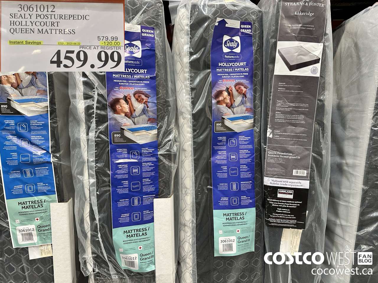 3061012 SEALY POSTUREPEDIC HOLLYCOURT QUEEN MATTRESS ($120.00 INSTANT SAVINGS EXPIRES ON 2025-06-22) $459.99