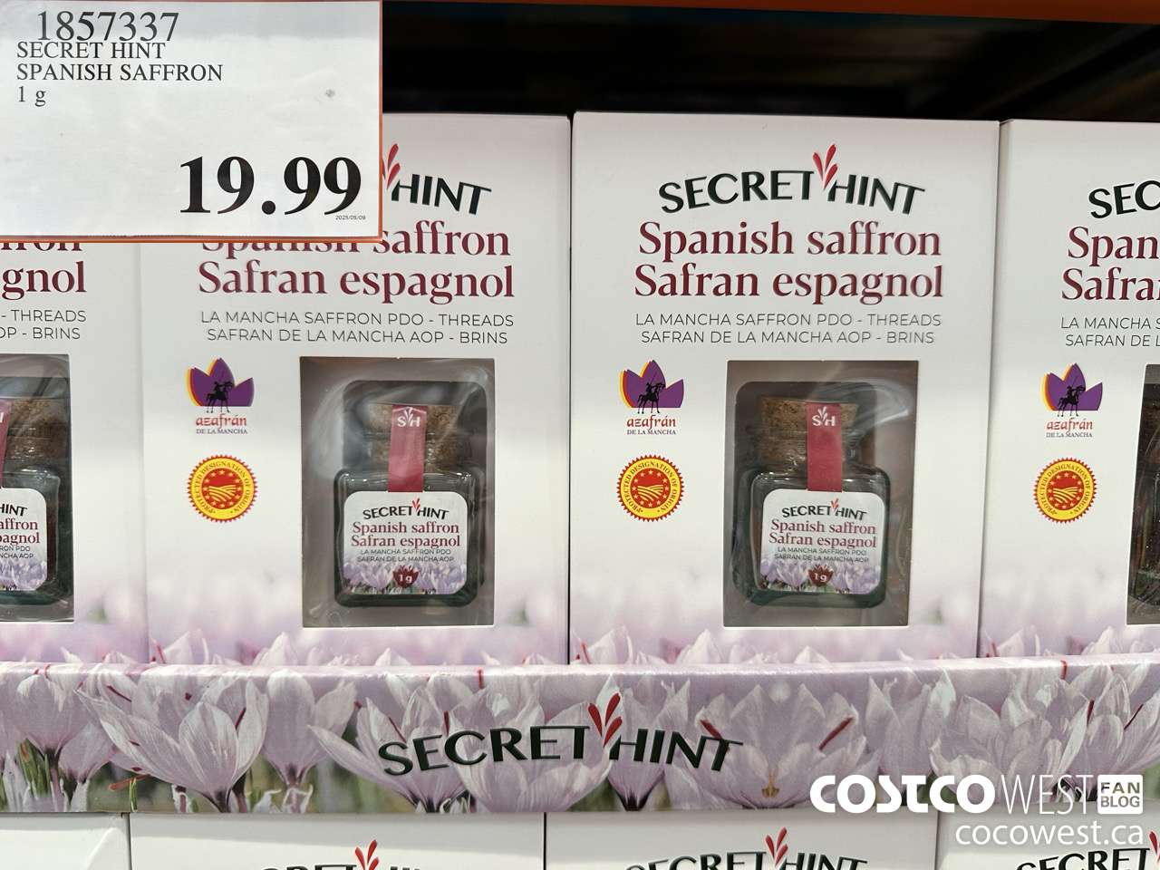 1857337 SECRET HINT SPANISH SAFFRON 1G $19.99