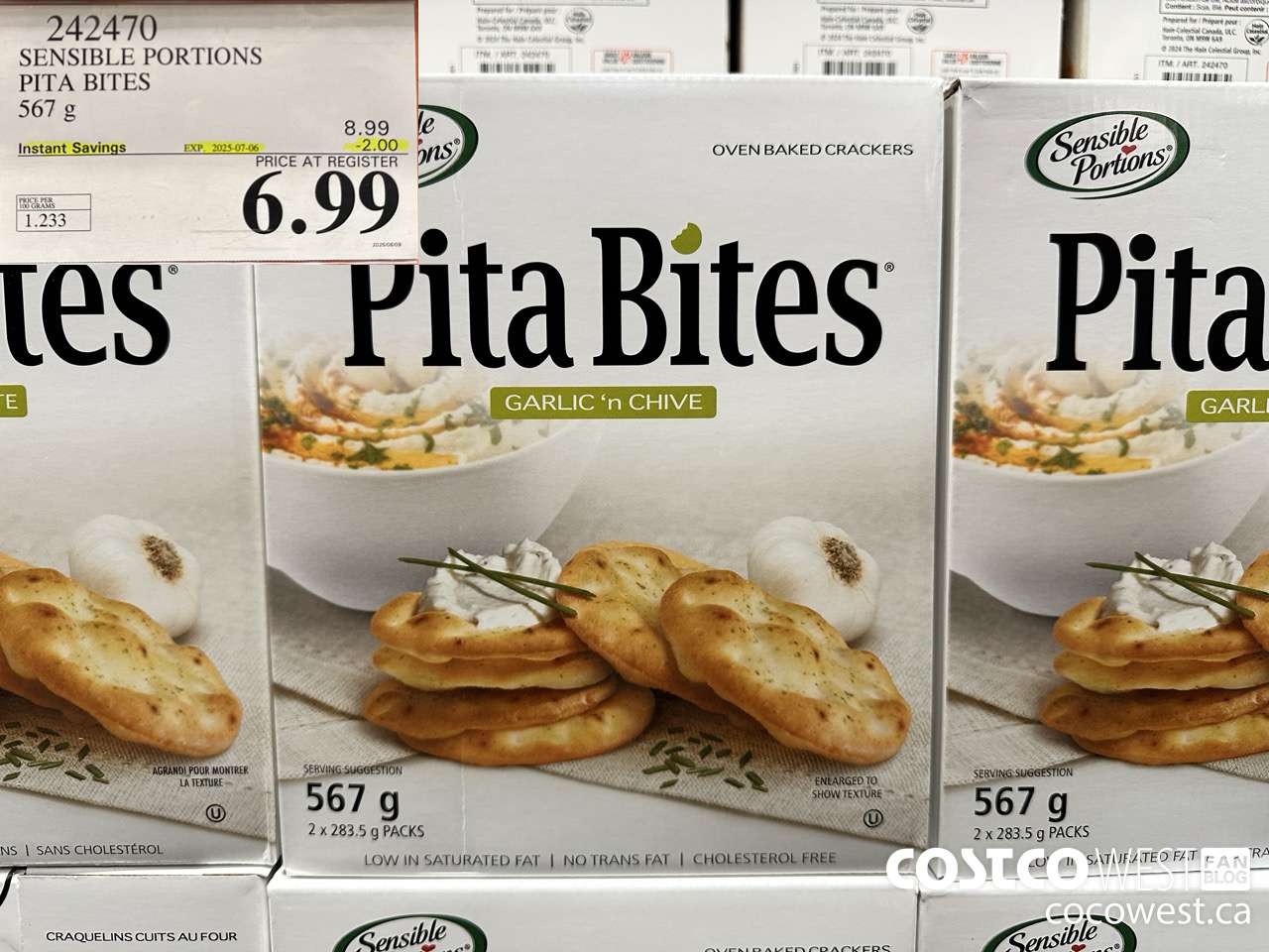 242470 SENSIBLE PORTIONS PITA BITES 567 G ($2.00 INSTANT SAVINGS EXPIRES ON 2025-07-06) $6.99